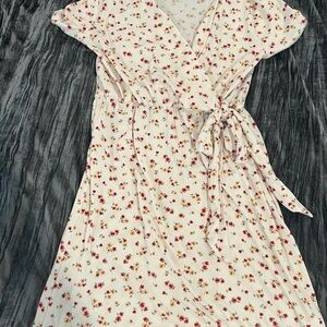 Floral Mid Dress by perfect peach